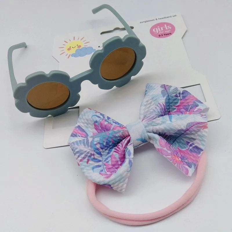 GIRL'S  HEADBAND & SUNGLASSES 2 PCS SET