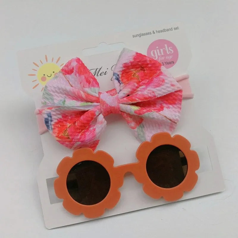 GIRL'S  HEADBAND & SUNGLASSES 2 PCS SET