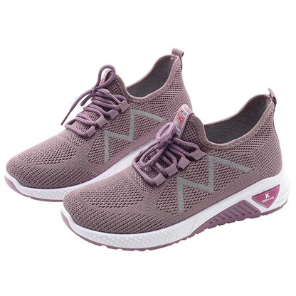 LADIES BREATHABLE FLY KNIT SNEAKERS