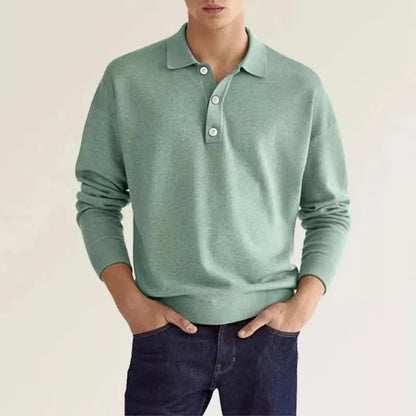 MEN'S SPRING AUTUMN LONG-SLEEVE POLO SHIRT
