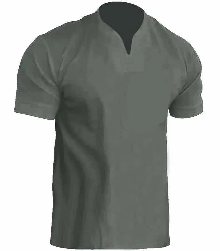 MEN'S PLUS SIZE SOLID V-NECK T-SHIRT