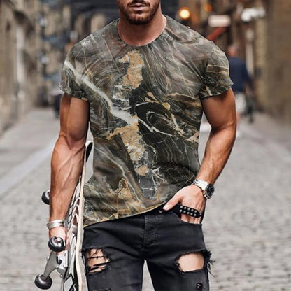 MEN'S CASUAL 3D TIE-DYE PLUS SIZE SHORT-SLEEVE T-SHIRT