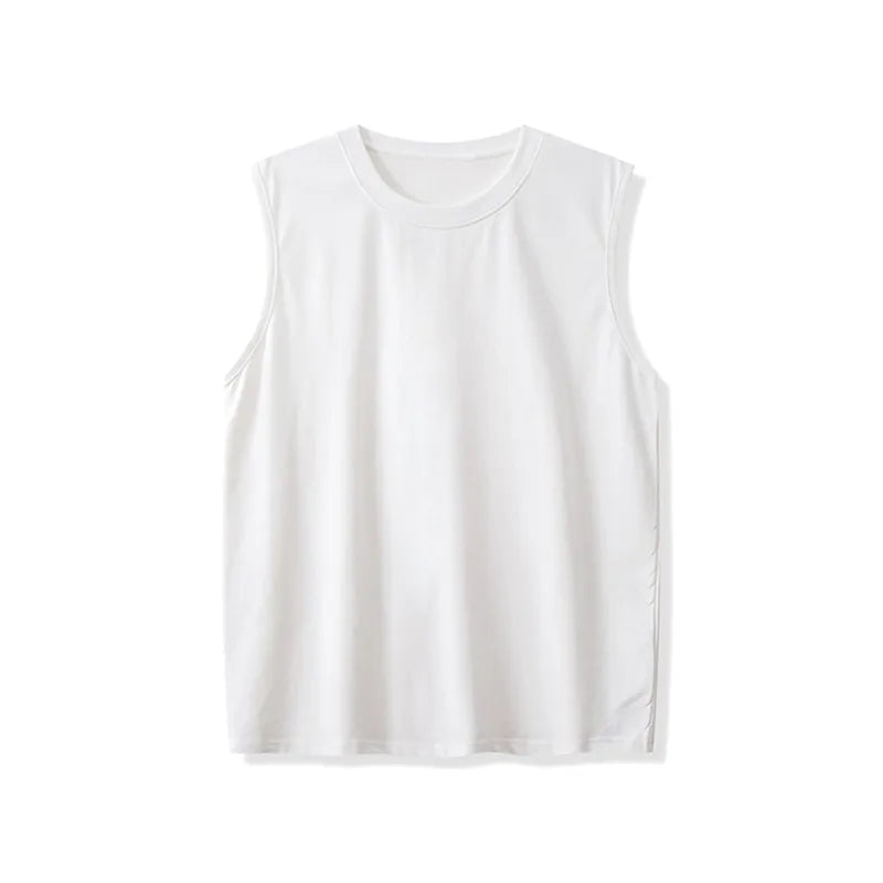 BOY'S SIMPLE SOLID COTTON TANK TOP SHIRT