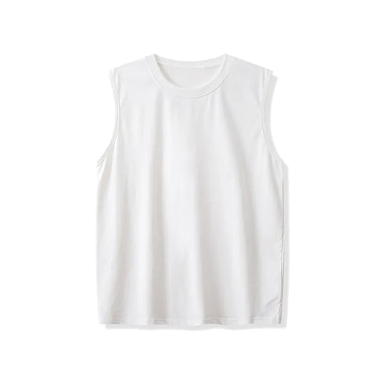BOY'S SIMPLE SOLID COTTON TANK TOP SHIRT