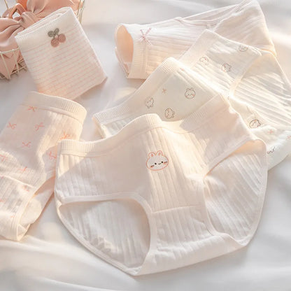GIRLS CARTOON CUTE PINK COTTON UNDERWEAR PANTIES