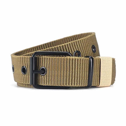 MEN'S CASUAL SQUARE PIN BUCKLE CANVAS BELT