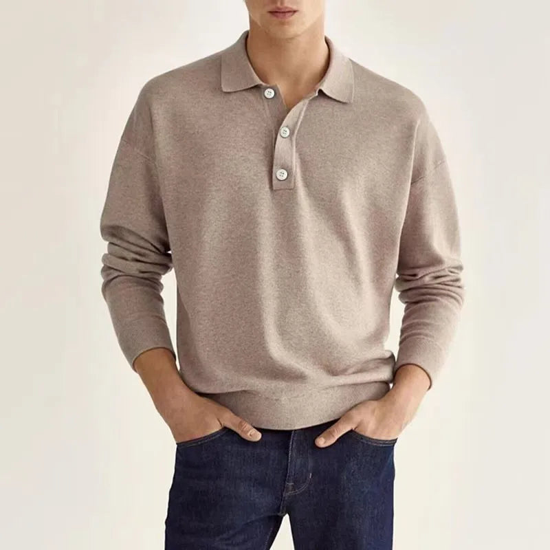 MEN'S SPRING AUTUMN LONG-SLEEVE POLO SHIRT