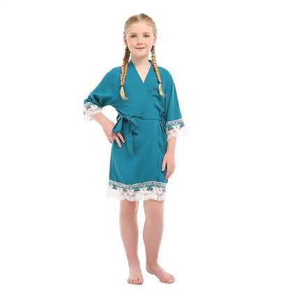 GIRL'S SOLID SIMPLE ROBE LOOSE PYJAMAS