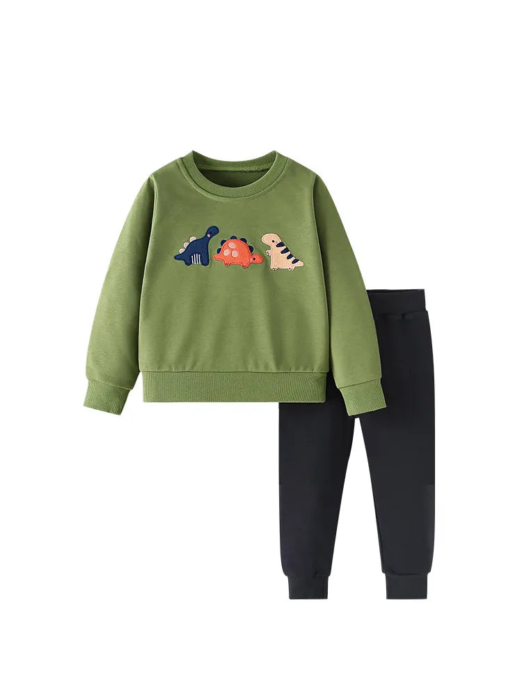 BOY'S LONG-SLEEVE WAIST PANTS   2PCS SET