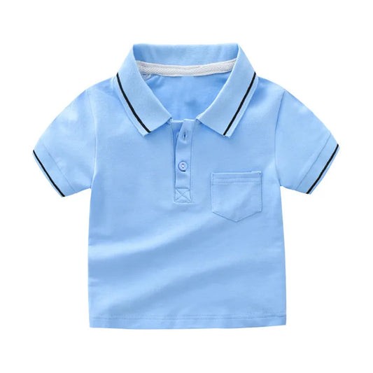 BOY'S BASIC STRIPE COLOR BLOCKING  T-SHIRT