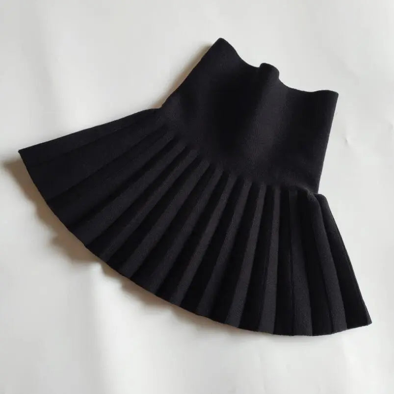 GIRL'S PREPPY SOLID HIGH WAIST PLEATED SKIRT
