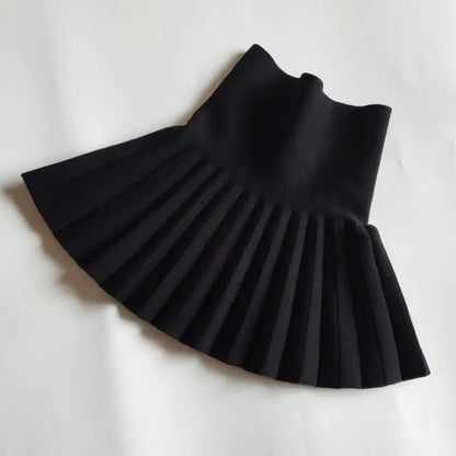 GIRL'S PREPPY SOLID HIGH WAIST PLEATED SKIRT