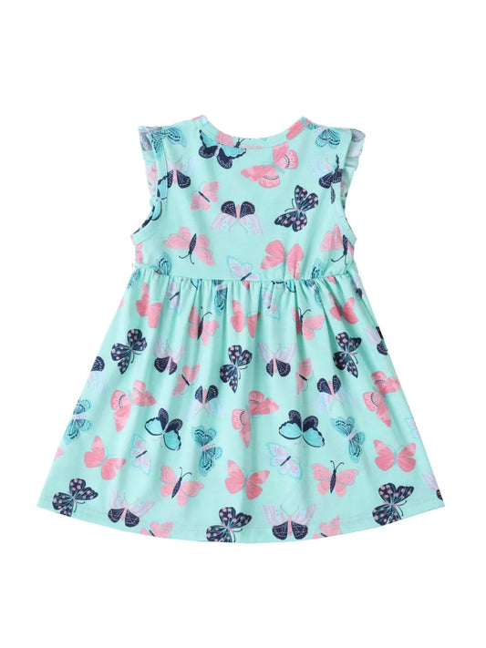 GIRL'S CARTOON BUTTERFLY SLEEVELESS  DRESS