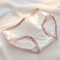 GIRL'S CUTE PURPLE COTTON BREATHABLE MID-WAIST UNDERWEAR PANTIES