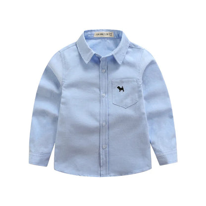 BOY'S TODDLER CASUAL SOLID LONG-SLEEVE SHIRT