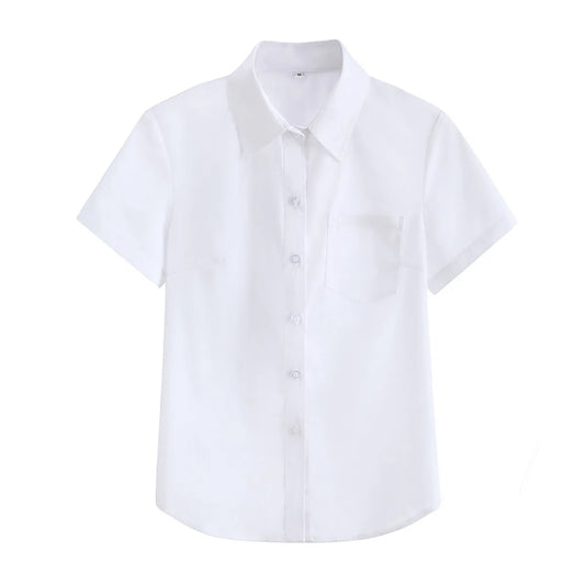 BOY'S SUMMER STYLE SCHOOL UNIFORM WHITE  SHIRT
