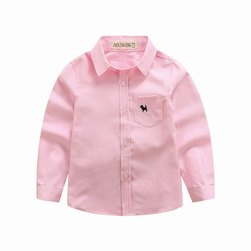 BOY'S TODDLER CASUAL SOLID LONG-SLEEVE SHIRT