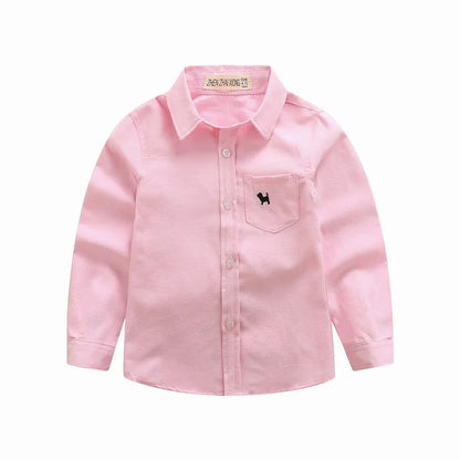 BOY'S TODDLER CASUAL SOLID LONG-SLEEVE SHIRT