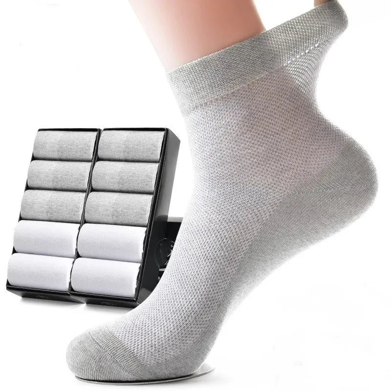 LADIES SIMPLE SOLID MESH BREATHABLE DEODORANT SOCKS