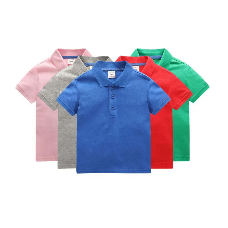 BOY'S  TODDLER SOLID  BASIC  POLO T-SHIRT