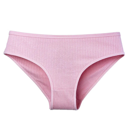 LADIES SEXY SOLID COLOR-RIBBED UNDERWEAR PANTS