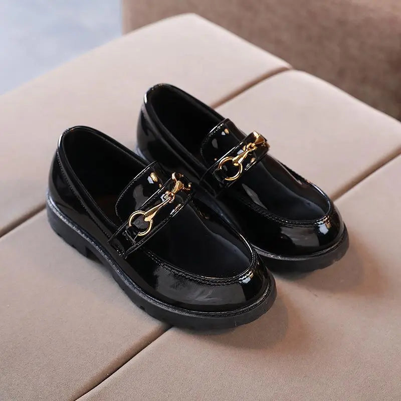 GIRL'S FASHION AUTUMN SOLID SOLE LEATHER   SHOES