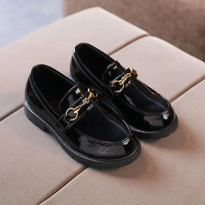 GIRL'S FASHION AUTUMN SOLID SOLE LEATHER   SHOES