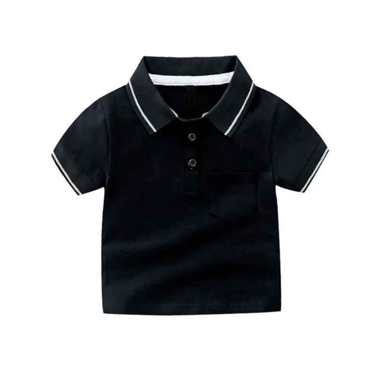 BOY'S BASIC STRIPE COLOR BLOCKING  T-SHIRT