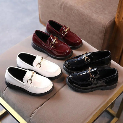 GIRL'S FASHION AUTUMN SOLID SOLE LEATHER   SHOES
