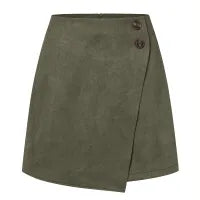 GIRL'S AUTUMN WINTER SUEDE HIGH WAIST SKIRT