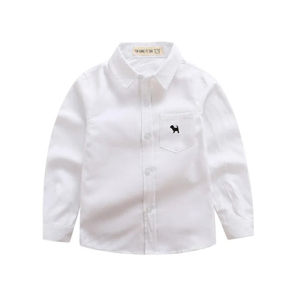 BOY'S TODDLER CASUAL SOLID LONG-SLEEVE SHIRT