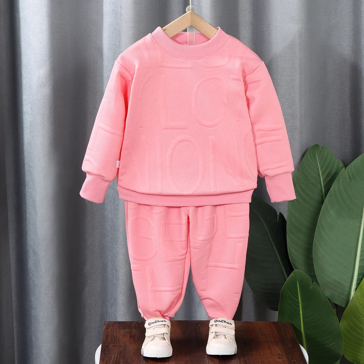 BOY'S AUTUMN CASUAL PATTERN LONG-SLEEVE 2PCS SET