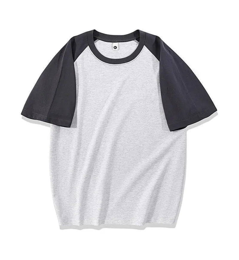UNISEX COTTON CONTRAST CREW NECK  SHORT SLEEVE T-SHIRT
