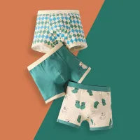 BOYS CARTOON PRINT COTTON UNDERWEAR BOXER 3PCS SET