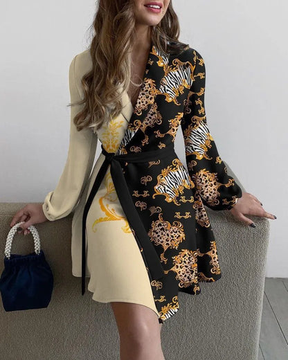 LADIES SPRING AUTUMN LACE-UP DRESS