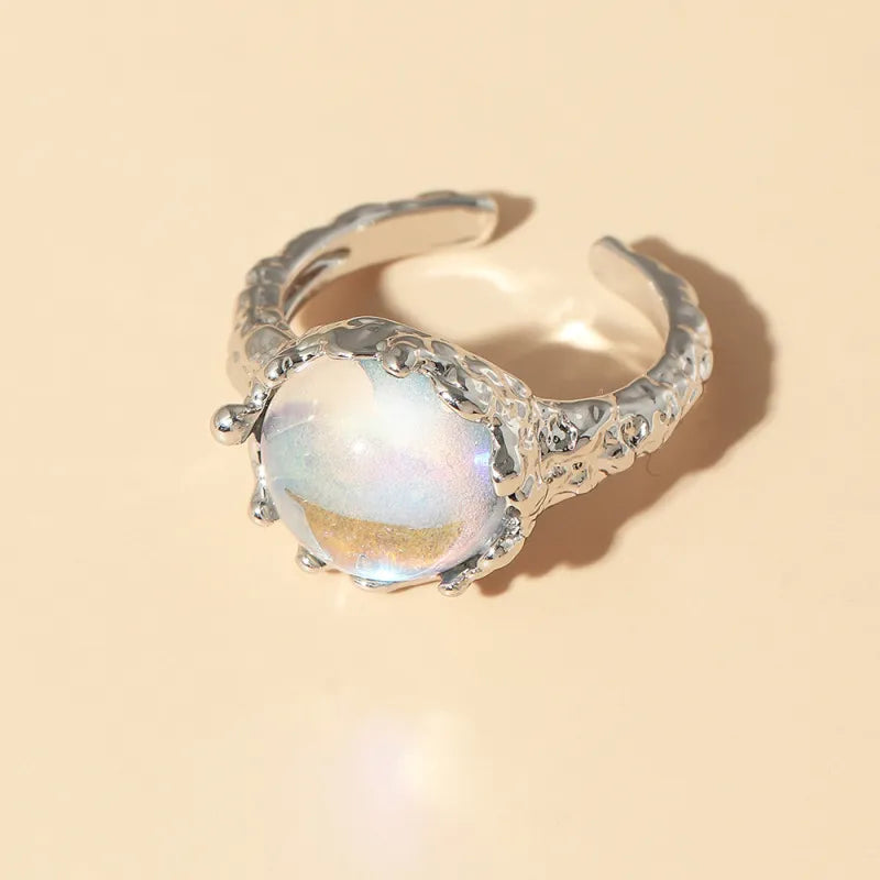 LADIES OPAL OPENING ALLOY RING