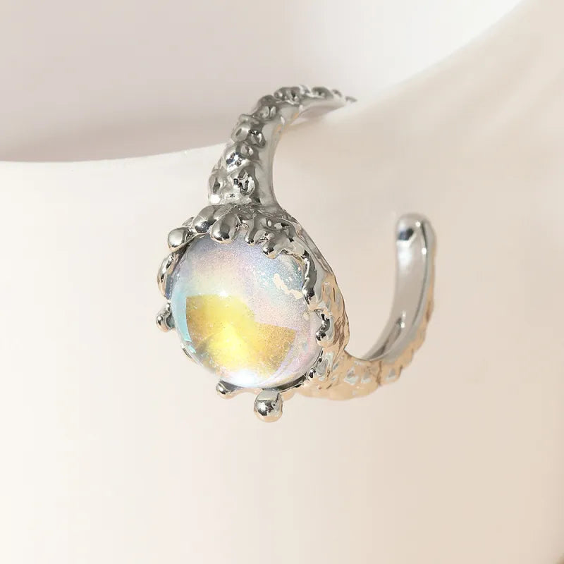 LADIES OPAL OPENING ALLOY RING