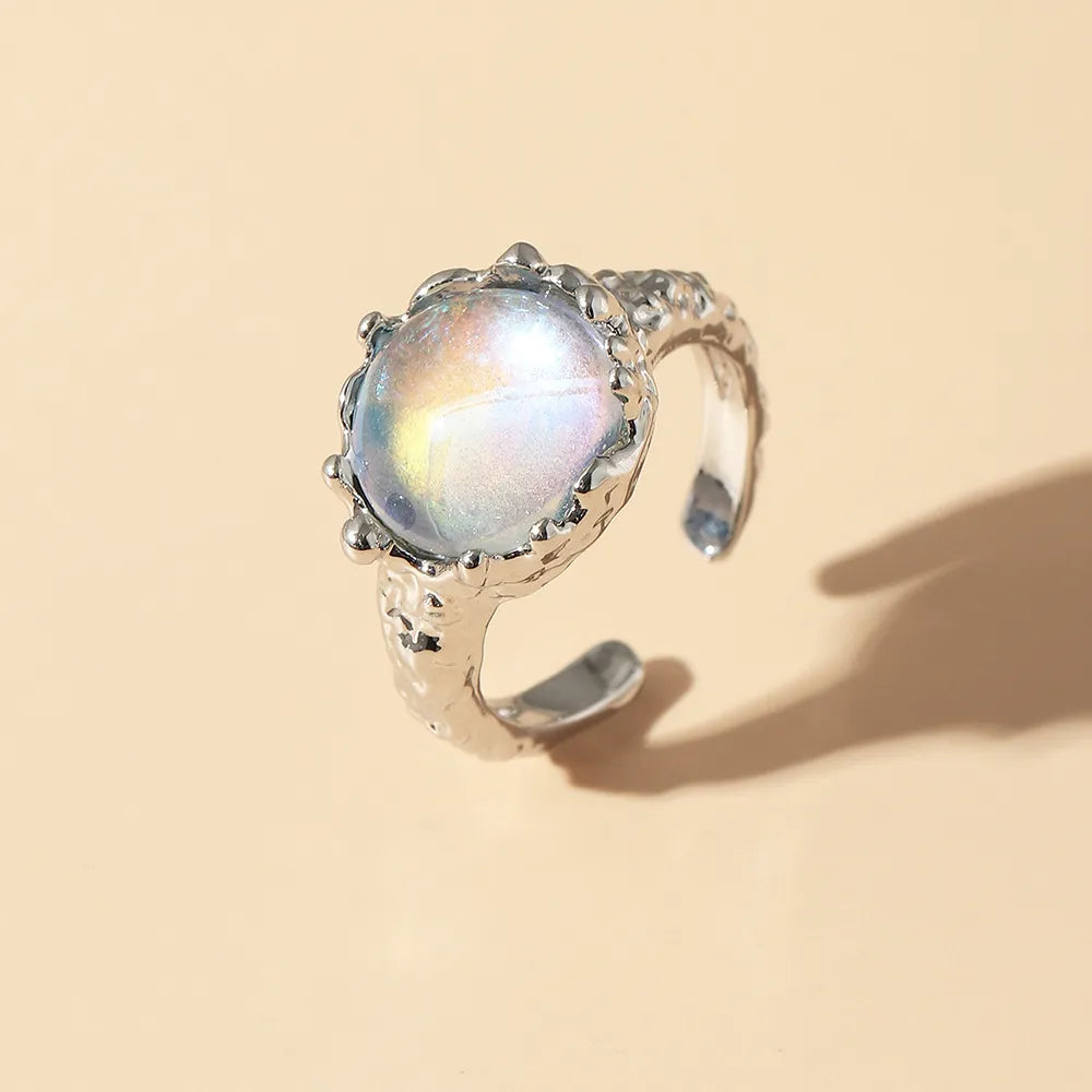 LADIES OPAL OPENING ALLOY RING