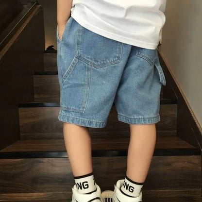 BOY'S TODDLERS THIN STRETCH DENIM SHORTS