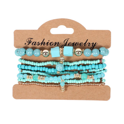 LADIES BOHO BEADED BRACELET SET