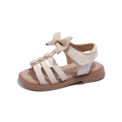 GIRL'S BOW BUTTON SANDAL SHOES