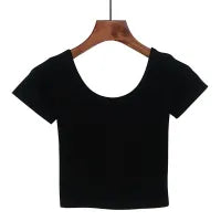 LADIES EDGY SHORT-SLEEVE CROP TOP