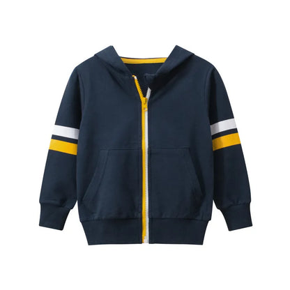 UNISEX LONG SLEEVE STRIPES HOODIES JACKET