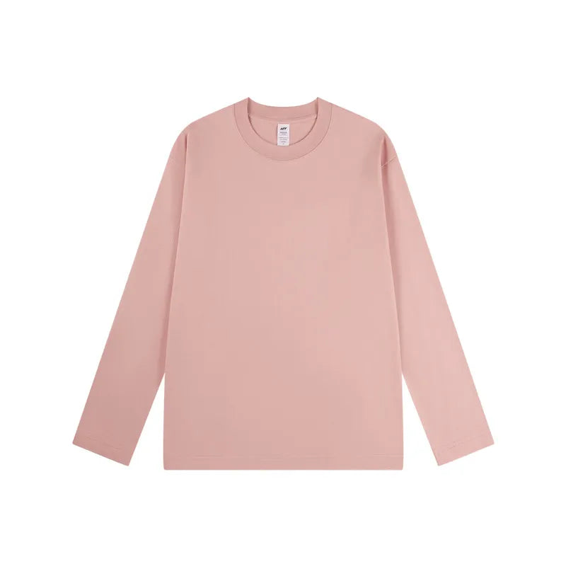 MEN'S CASUAL SOLID PLUS SIZE LONG SLEEVE T-SHIRT