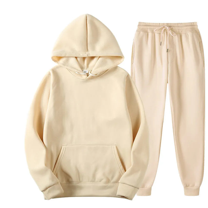 MEN'S AUTUMN LEISURE SPORTS HOODIES 2PCS SET