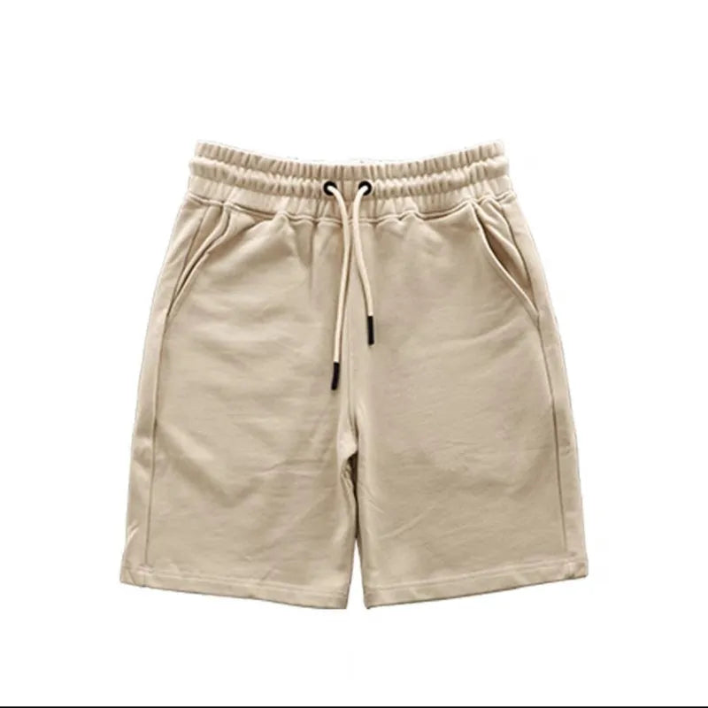 MEN'S CASUAL SOLID DRAWSTRING SHORTS