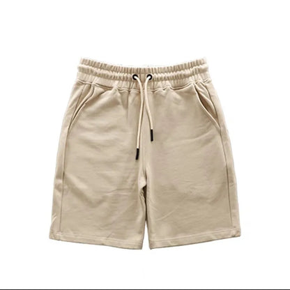 MEN'S CASUAL SOLID DRAWSTRING SHORTS