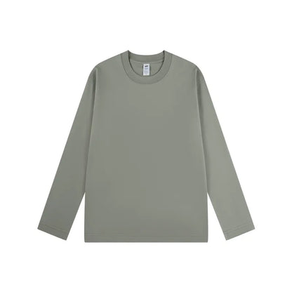 MEN'S CASUAL SOLID PLUS SIZE LONG SLEEVE T-SHIRT