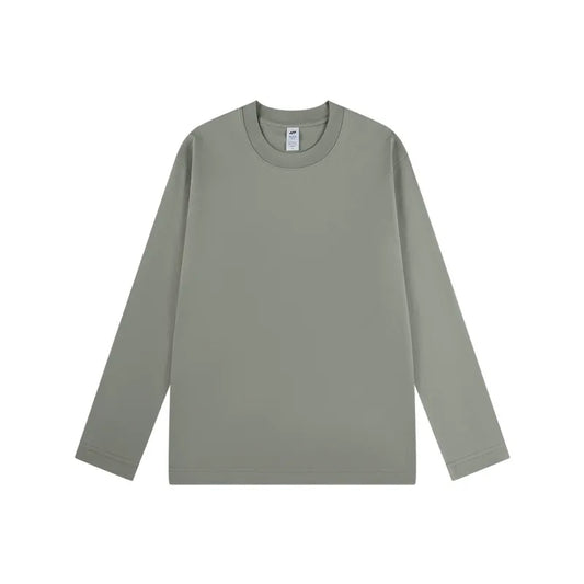 MEN'S CASUAL SOLID PLUS SIZE LONG SLEEVE T-SHIRT