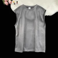 MEN'S CASUAL SOLID SLIM SUEDE VEST